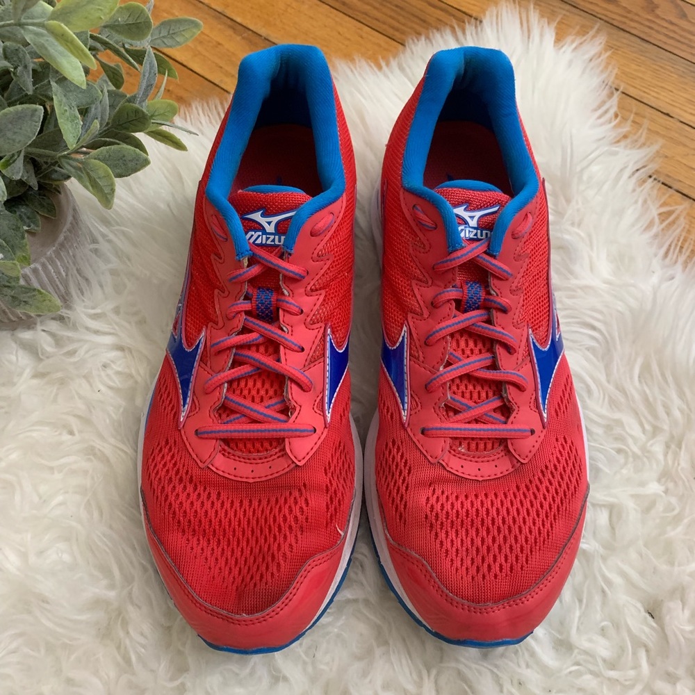 Mizuno Wave Rider 20 Trail Running Shoes Pink Blue - Picture 2 of 8